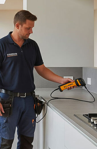 Plumber Testing Outlet